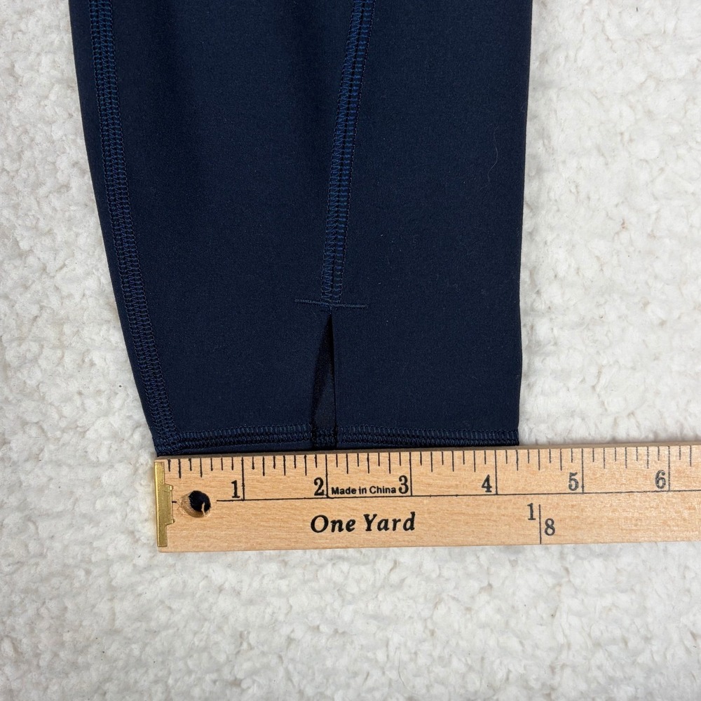 Lululemon High Rise Leggings Navy Blue Split Hem Athletic Pants Size 6 LW5GYIS - Picture 4 of 8